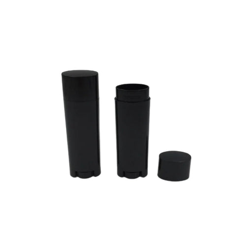 Wholesale Black Plastic Oval Lip Balm Tube 5 ml - Helen Rose Skincare