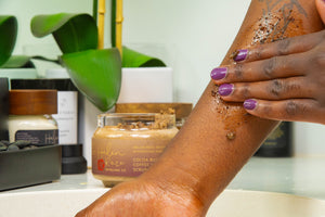 Coffee, Cocoa Butter and Brown Sugar Whipped Body Scrub - Helen Rose Skincare